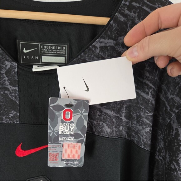 Nike Ohio State Buckeyes Black Ice Hockey Jersey Blank Size XL NWT - Picture 6 of 9